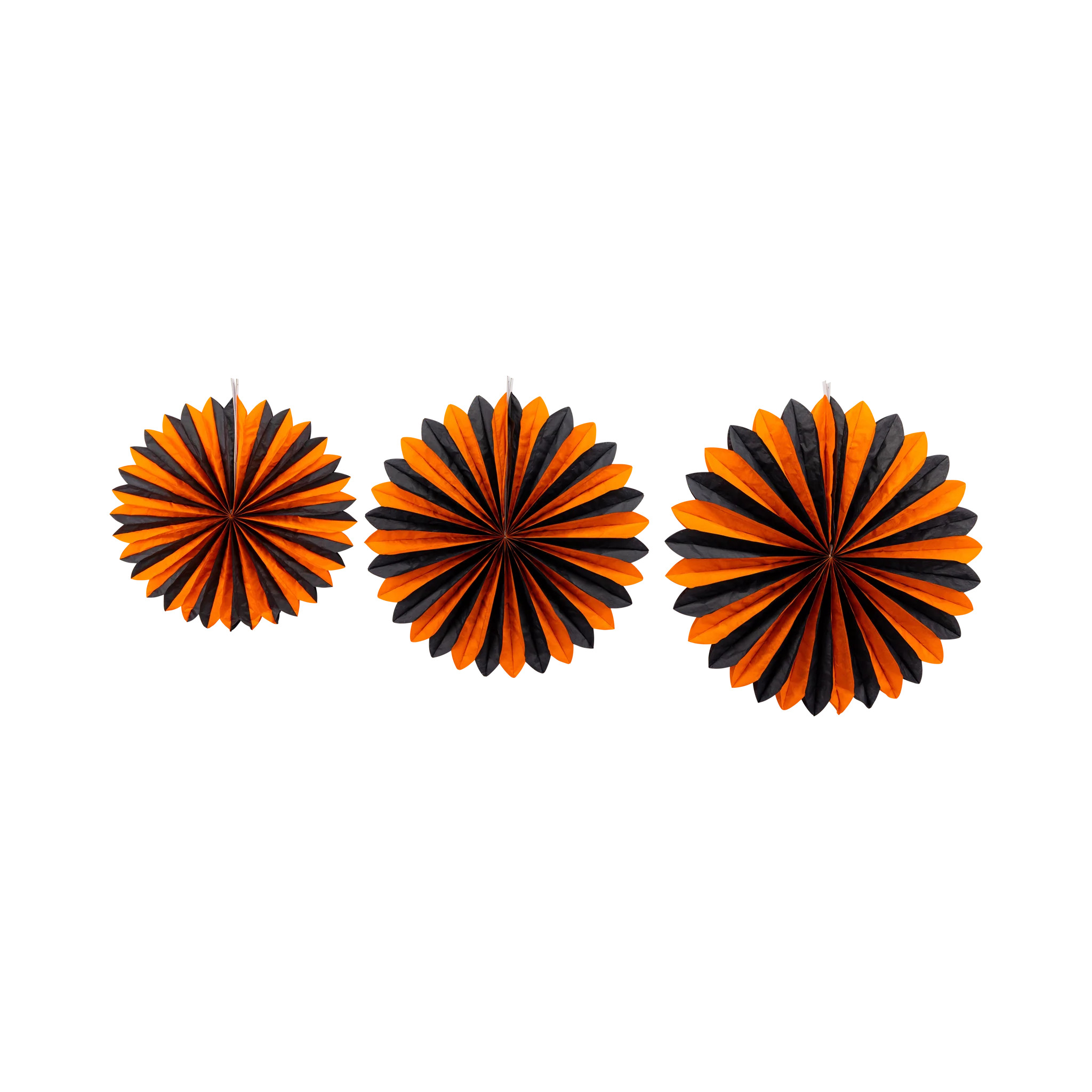 Orange and Black Large Tissue Fans | My Mind's Eye