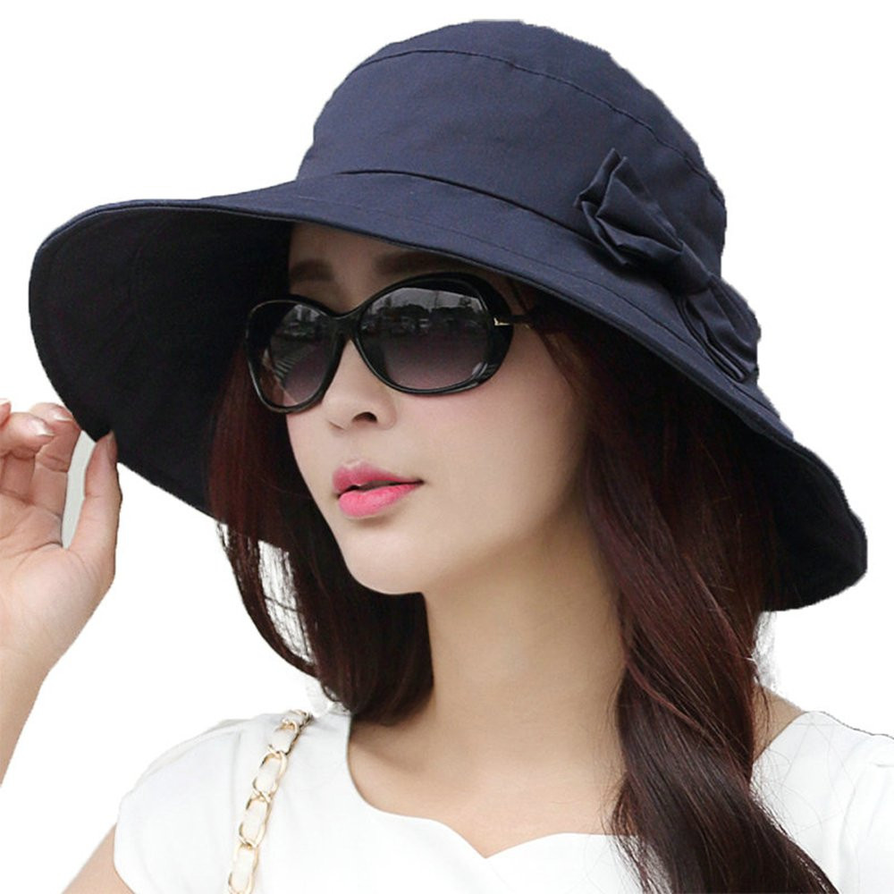 Comhats Packable Summer Cotton Sun Hat Bucket for Women UV Protection Wide Brim Beach Gardening T... | Amazon (US)