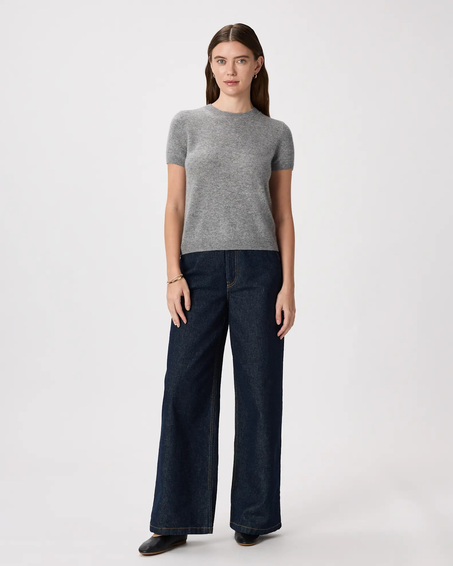 Cashmere Tee in Heather Grey | Quince