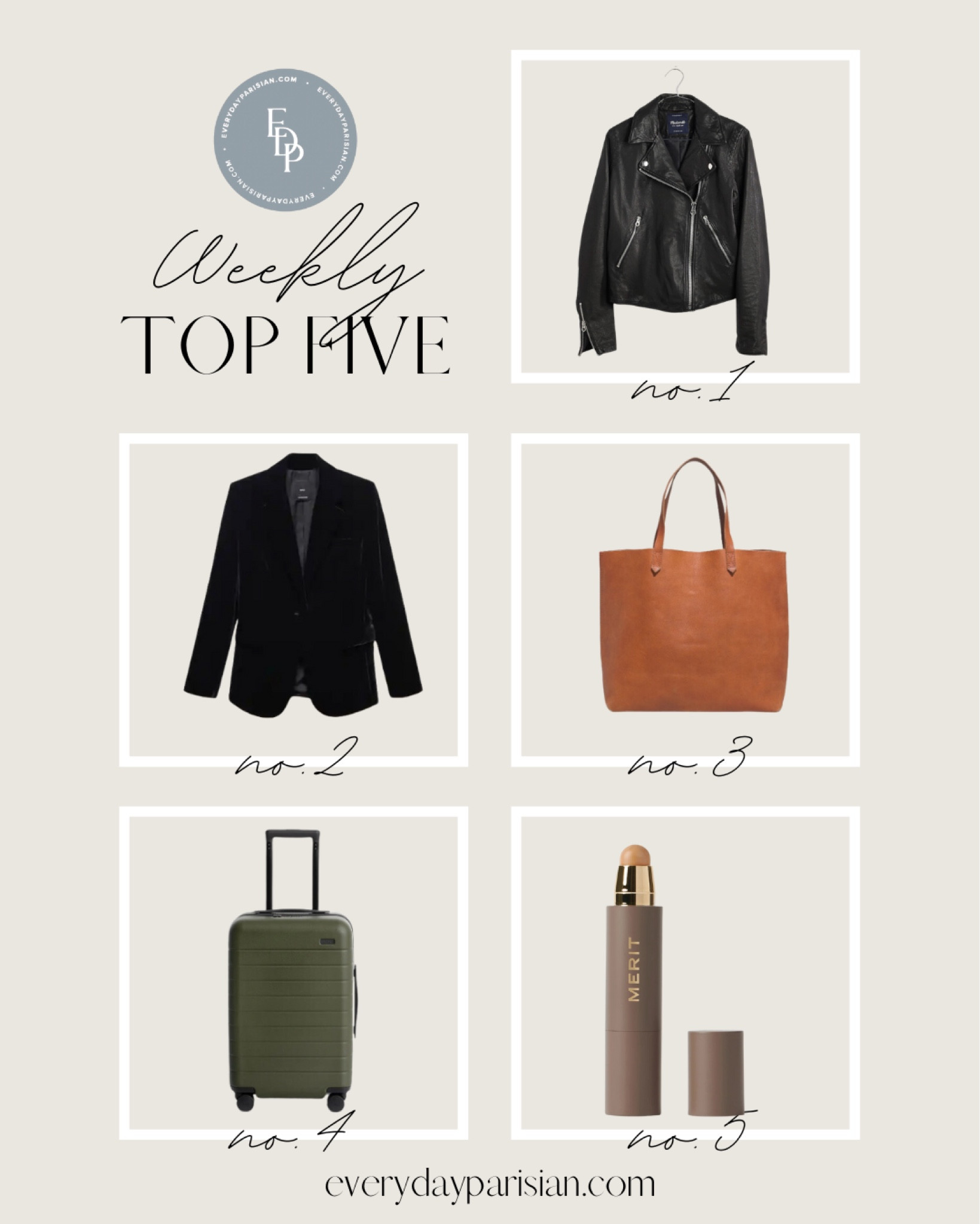 This week’s best sellers are also items on sale! My Madewell leather jacket is half off along with the transport tote. Merit is 20% off and so many of you snapped up their concealer/foundation. 

#LTKCyberWeek #LTKsalealert #LTKHoliday