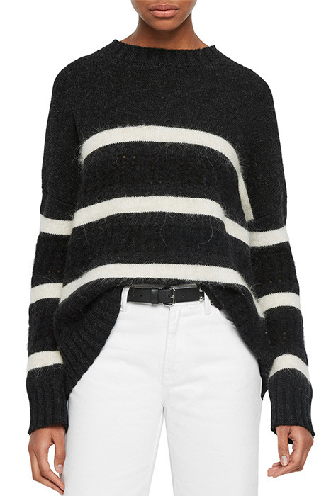 SIDDONS JUMPER BLACK/CINDER/ECRU | AllSaints | Otrium | Otrium US