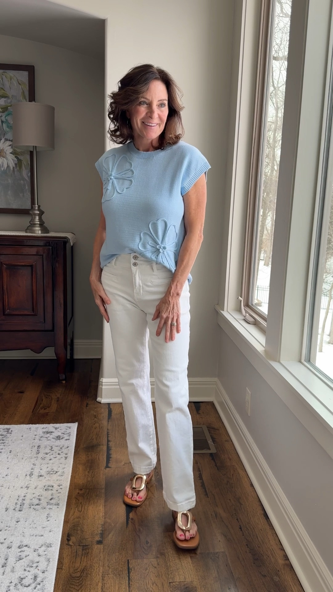 This top is all about the quality — the fabric, the detailing, and how well it wears. It feels elevated but still easy, and it’s one of those pieces that instantly makes your outfit look more put together.

#BlueSweater #BabyBlueTop #ShortSleeveSweater #SpringTop #SpringSweater ￼