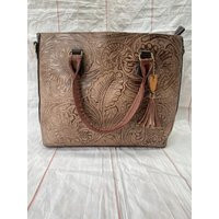 Brown Tooled Leather Purse | Etsy (US)