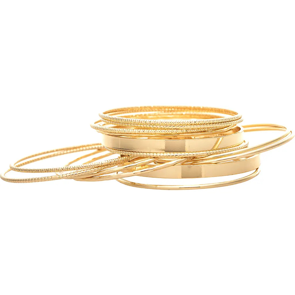 RIVKA FRIEDMAN Set of 14 Bangle Bracelets in 18K Gold Clad at Nordstrom Rack | Nordstrom Rack