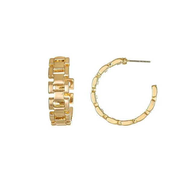 Time and Tru Goldtone Watch Band Hoop Earring, Female, 1 Pair of Earrings | Walmart (US)