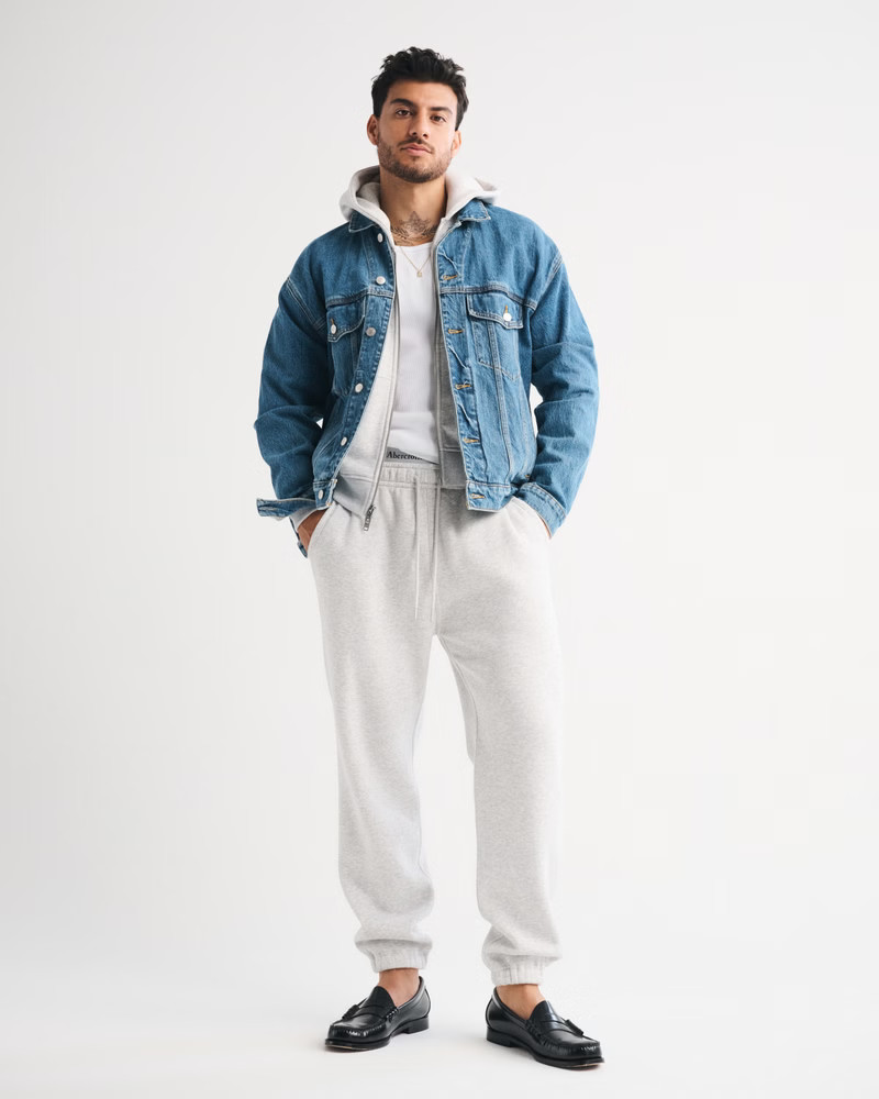 Men's Essential Cinched Sweatpant | Men's Matching Sets | Abercrombie.com | Abercrombie & Fitch (US)