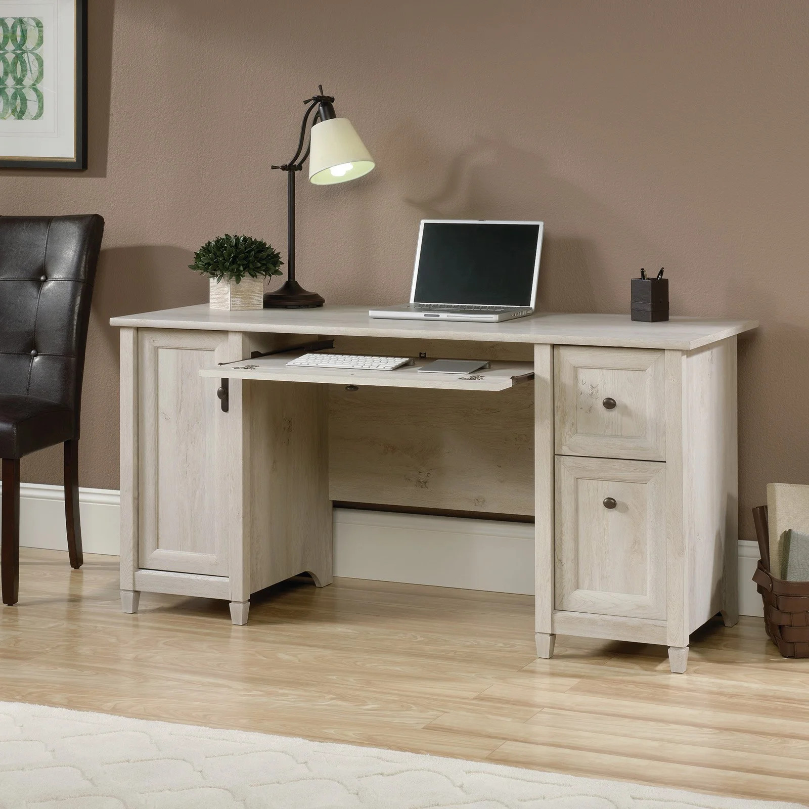 Sauder Edge Water Computer Desk, Chalked Chestnut | Walmart (US)