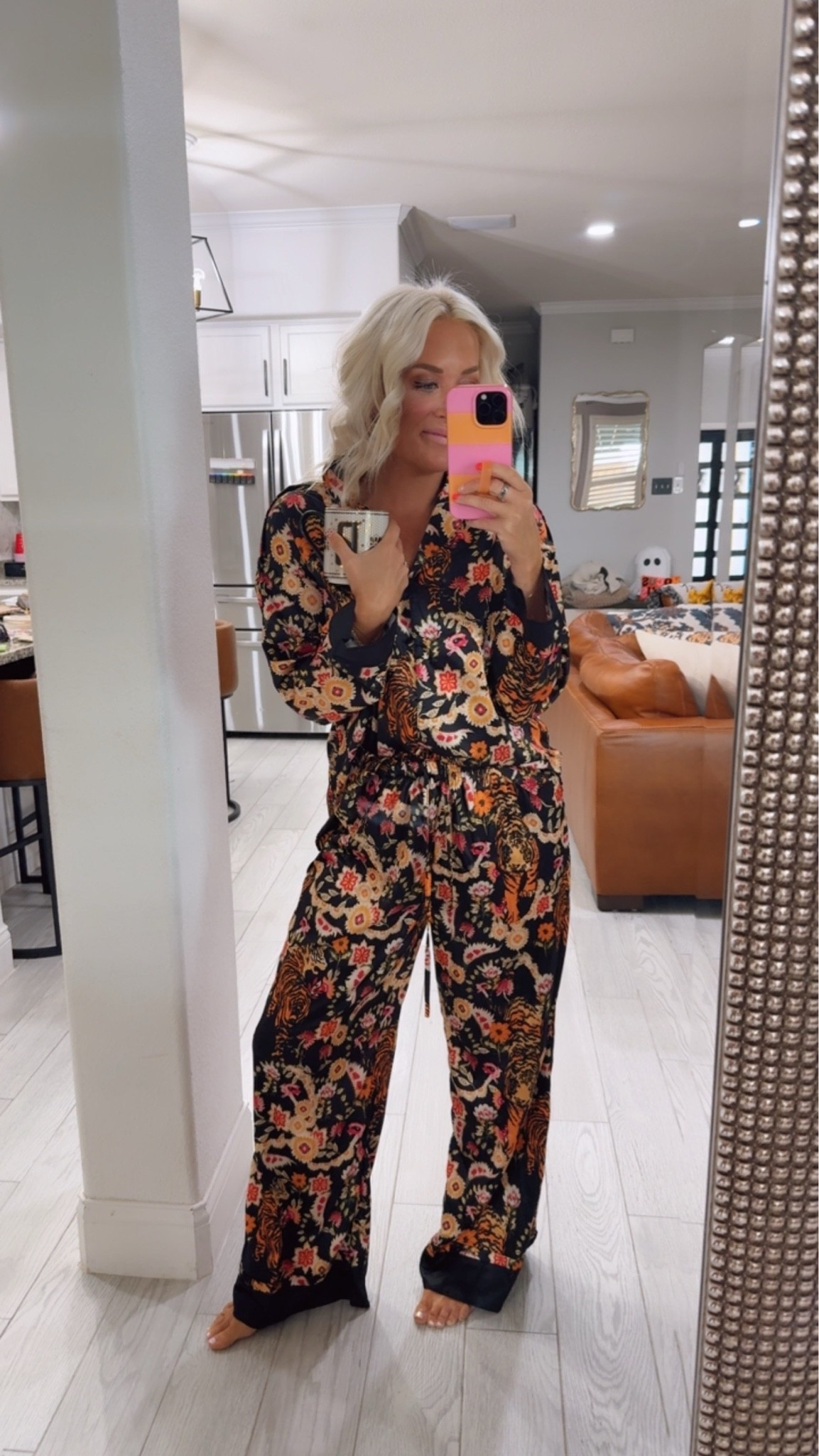 Amazon floral fall pajamas - small