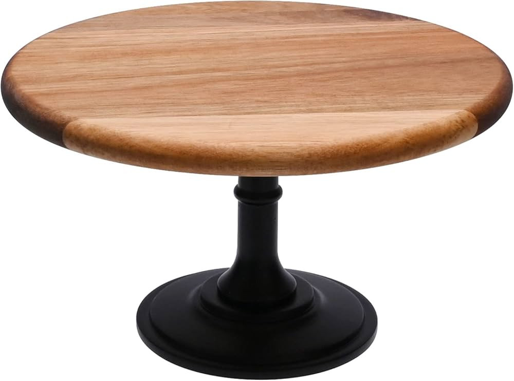 Wood Cake Stand Multifunctional Snack Tray Platter Cupcake Holder Cheese Board，Vintage high Leg... | Amazon (CA)