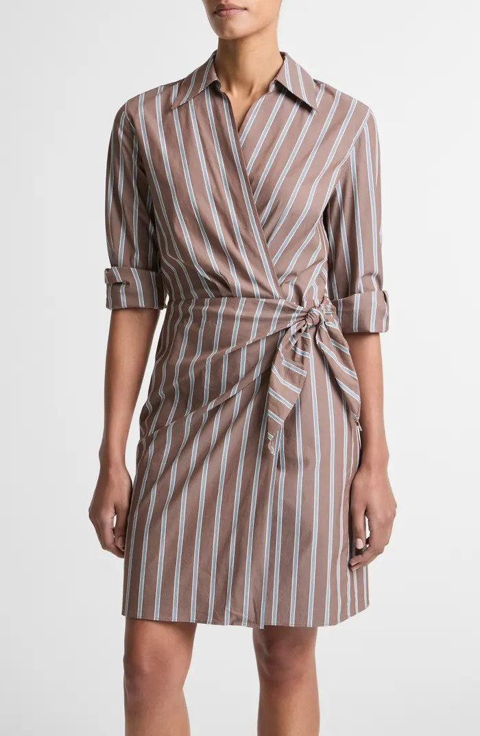 Stripe Long Sleeve Tie Waist Dress | Nordstrom
