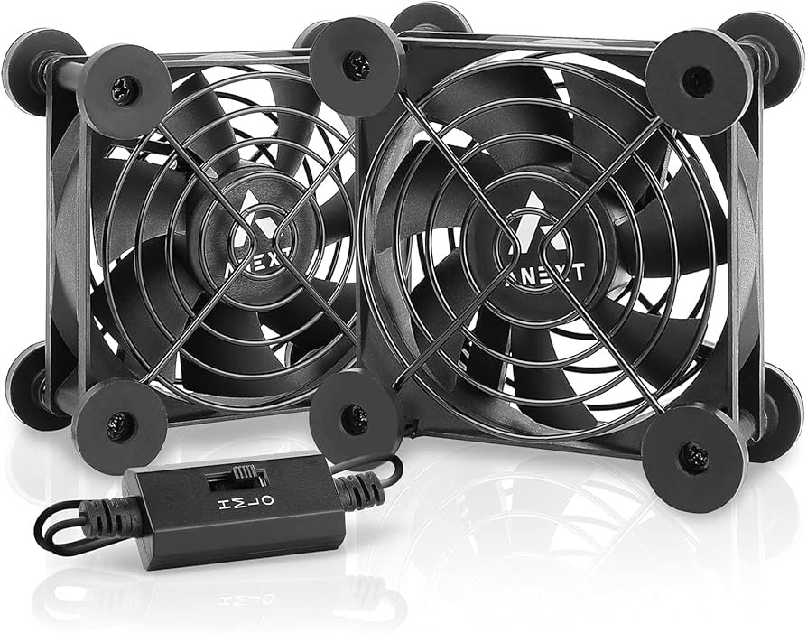 USB Fan, USB Computer Fan, Silent Fan for Receiver DVR Playstation Xbox Computer (80mm,Black Dual... | Amazon (US)