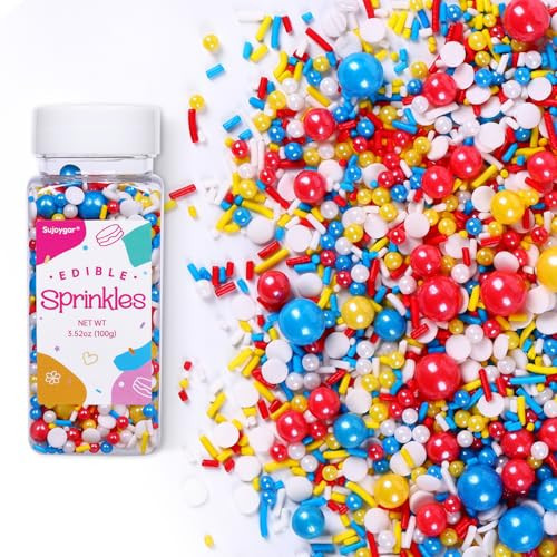 Colorful Sprinkles for Cake Decorating, 3.52oz Rainbow Sprinkles, Pearl Sprinkles, Cupcake Sprinkles, Baking Sprinkles, Ice Cream Sprinkles, Cookie Sprinkles | Amazon (US)