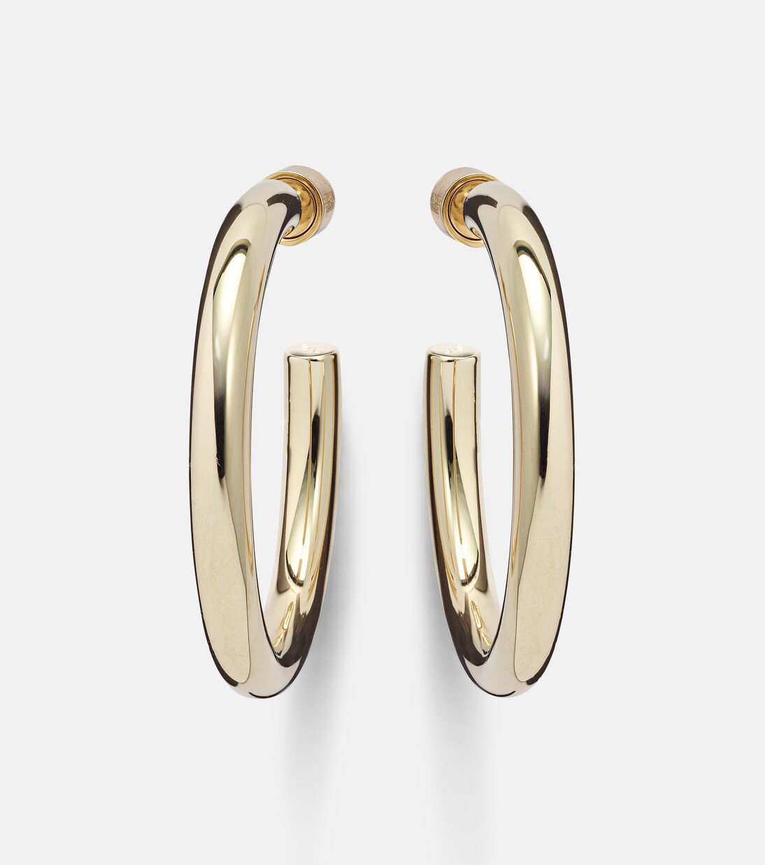Mini 10kt gold-plated hoop earrings | Mytheresa (UK)