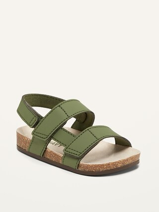 Unisex Faux-Leather Double-Strap Sandals for Baby | Old Navy (US)