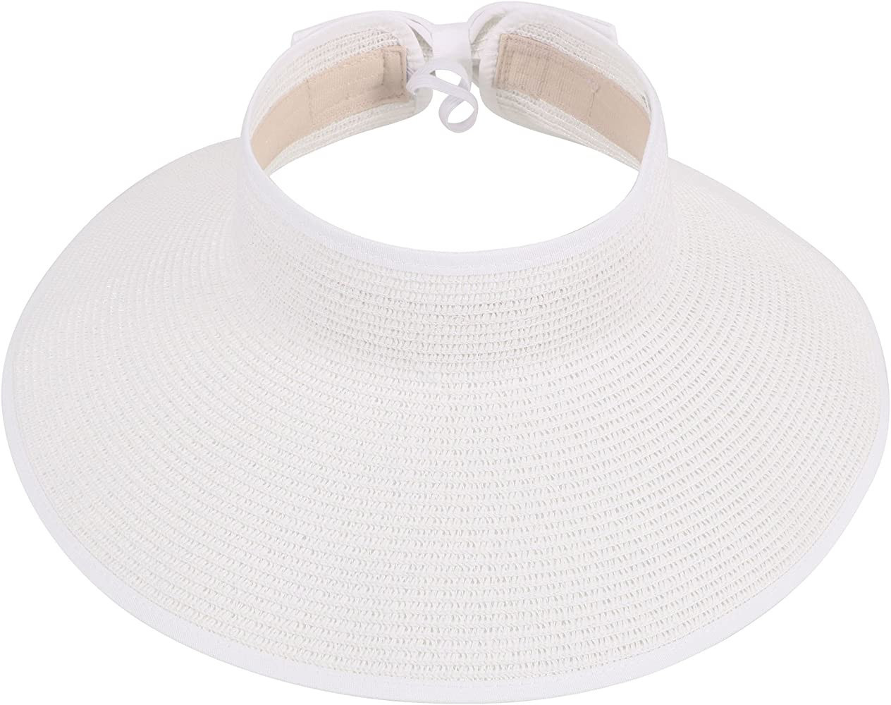 Sun Hats for Women Fashionable Womens Wide Brim Hat Roll-up Straw Sun Visor Hat | Amazon (US)