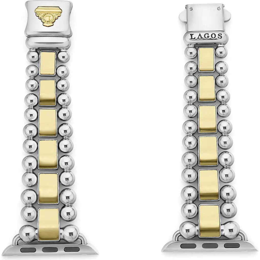 LAGOS Smart Caviar Two-Tone Watchband for Apple Watch® in Two Tone at Nordstrom | Nordstrom