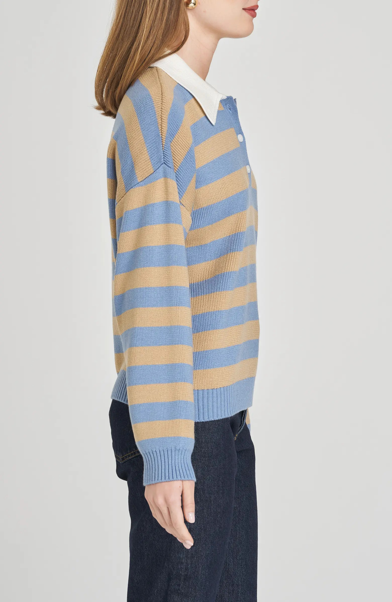 WAYF Logan Stripe Polo Sweater | Nordstrom | Nordstrom