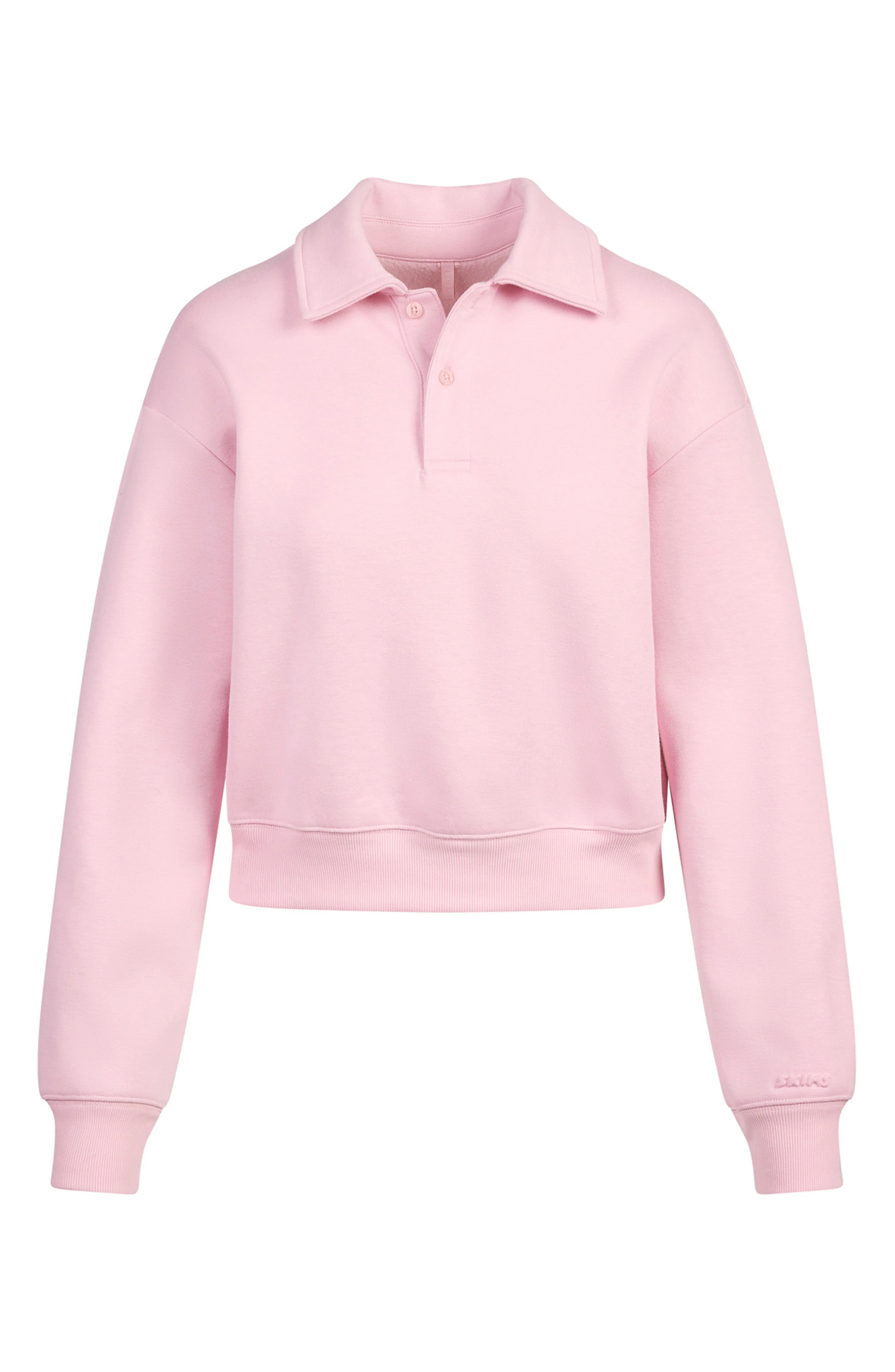 Cotton Fleece Blend Polo Sweatshirt | Nordstrom