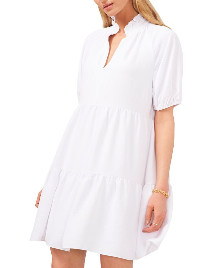 MSK Puff-Sleeve Babydoll Dress & Reviews - Dresses - Women - Macy's | Macys (US)