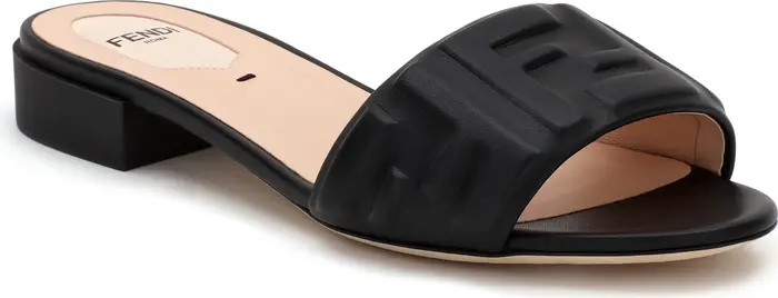 Fendi FF Embossed Logo Slide Sandal | Nordstrom | Nordstrom