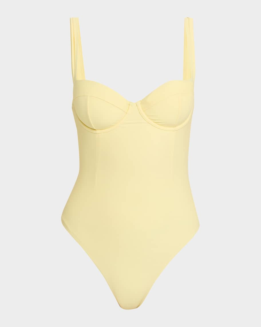 SIMKHAI Kyle Bustier One-Piece Swimsuit | Neiman Marcus