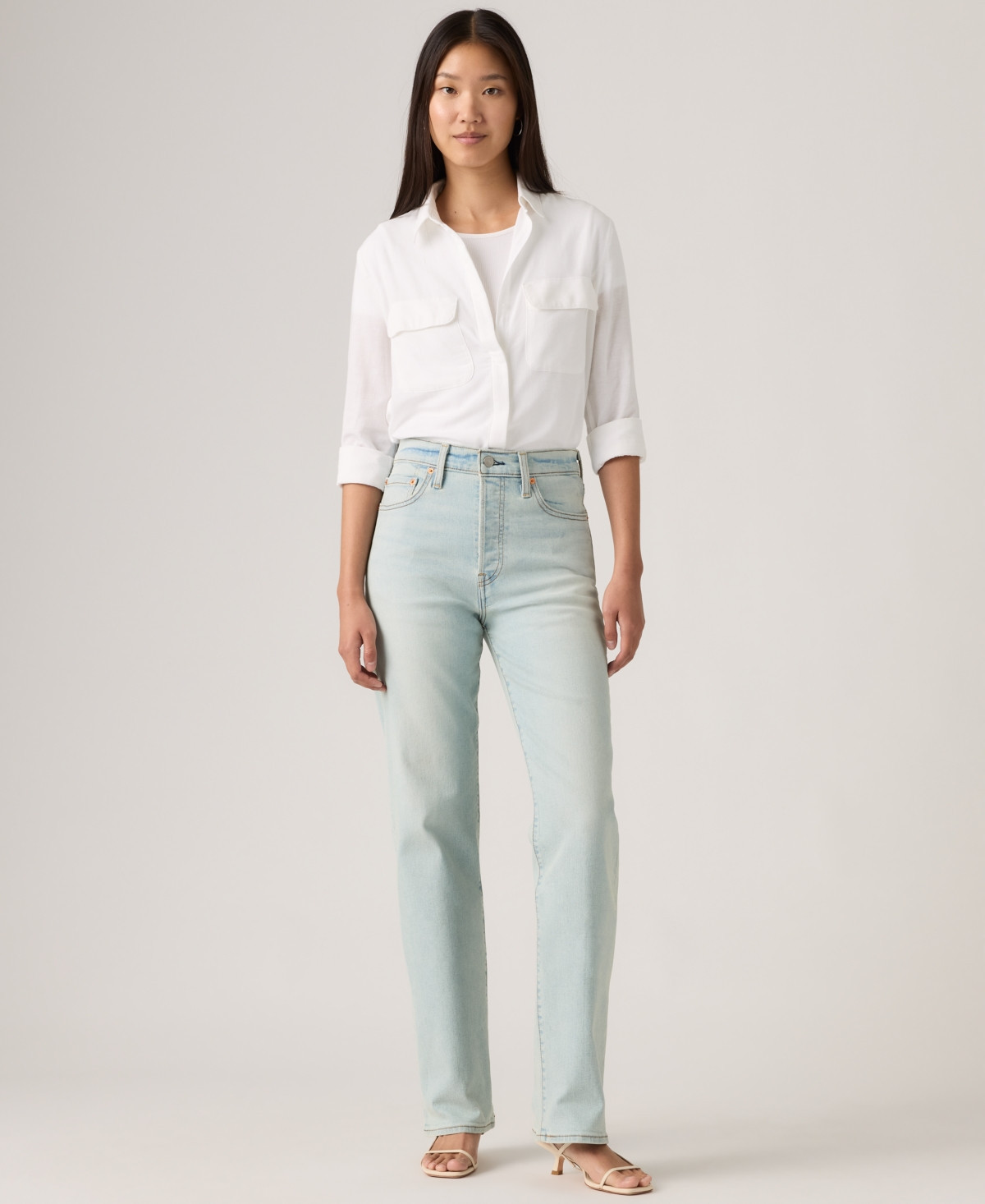 Levi's Women's Ribcage High-Rise Straight Full Length Jeans - Project Parallel | Macy's