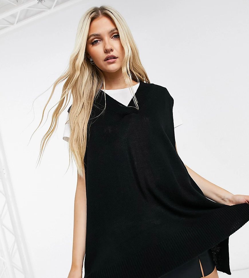 Rokoko oversized knitted sweater vest-Black | ASOS (Global)