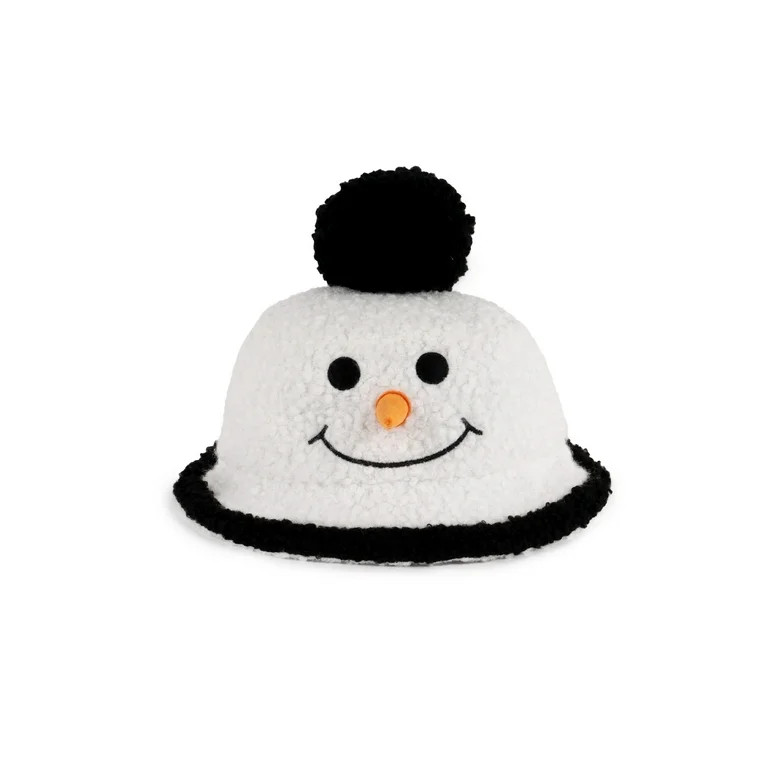 Christmas Snowman Sherpa Fleece Bucket Hat Party Accessory, Unisex, by Holiday Time | Walmart (US)