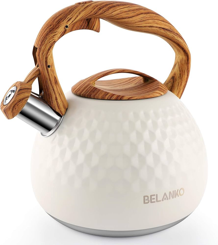 Tea Kettle, 3 Liter BELANKO Teapot Whistling Kettle with Wood Pattern Handle Loud Whistle, Food G... | Amazon (CA)