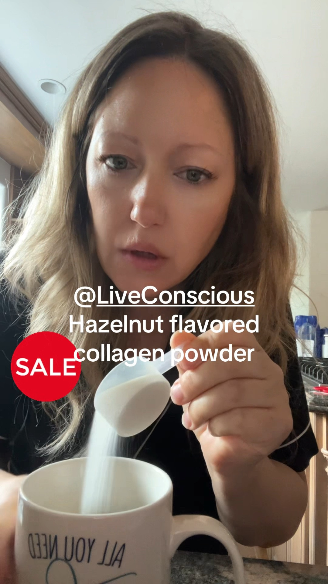 Live conscious hazelnut flavored collagen