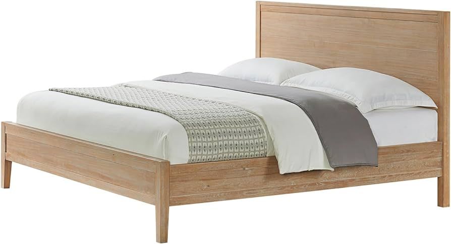 Alaterre Furniture Arden Wood King Bed, Pine, Light Driftwood, Panel Bed, Kid's Bedroom Furniture... | Amazon (US)