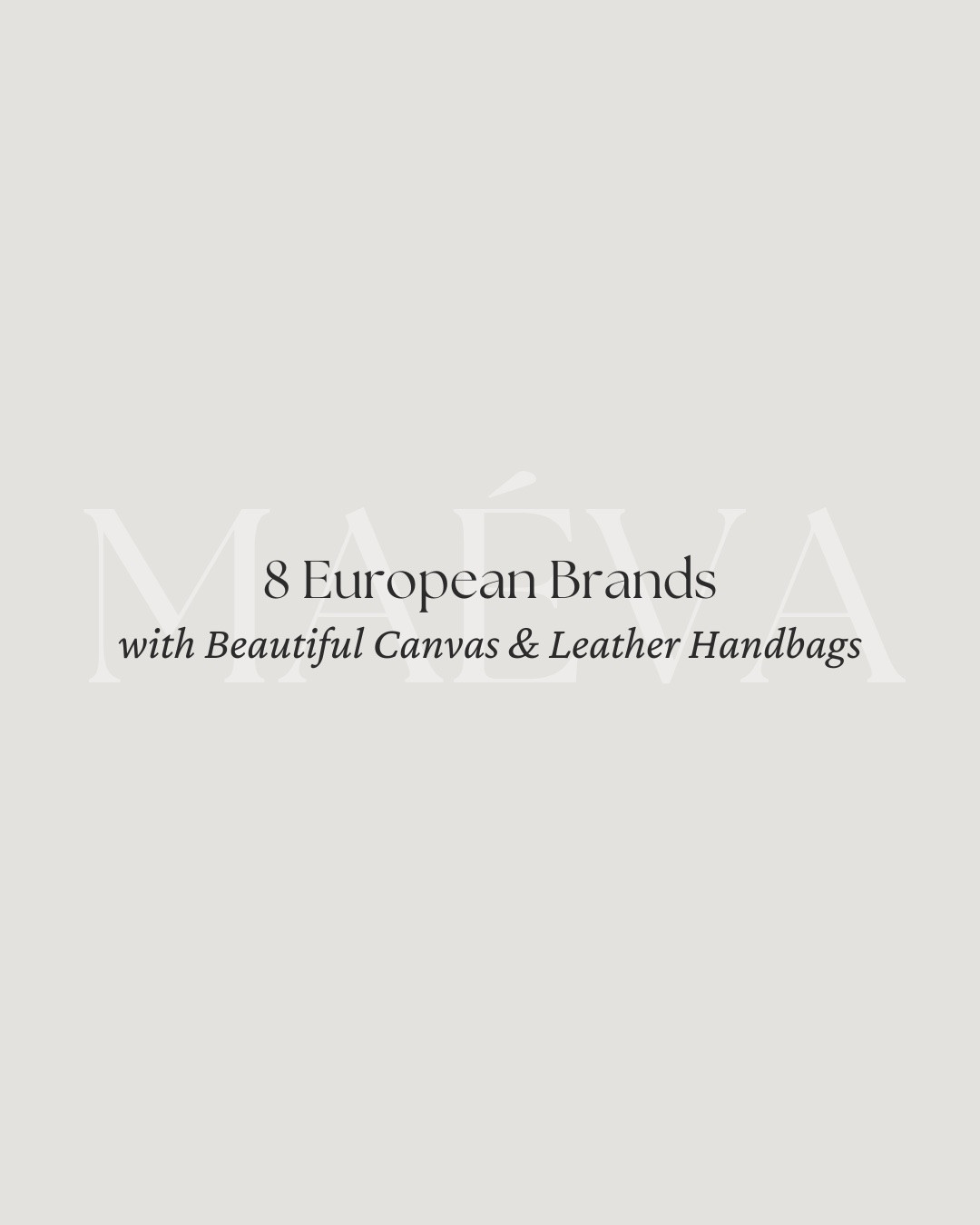 8 European Brands with Beautiful Canvas & Leather Handbags 👜

Every summer I find myself gravitating toward lighter materials and canvas paired with leather is one combination I never seem to tire of! It feels timeless, beautifully understated, and versatile enough to carry from summer vacations to everyday life long after the season ends 🤍

I rounded up 8 brands with current styles I'm especially loving right now, including Polène, Le Tanneur, Rue de Verneuil, Coccinelle, Hereu, Furla, DeMellier, and Longchamp

📍 Discover the full edit now live on maevawithamour.com, where you can explore all 8 brands in detail, learn a little more about each one, and shop the bags

🤍 You can also find the complete edit, plus more French and European handbag discoveries, on ShopMy @ maevawithamour under ‘French & EU Bags’ - link in bio 

👉 Save this post for your next handbag search, and follow for more French & European brand discoveries, thoughtful shopping edits, and timeless style inspiration

With Amour, M.

#LTKTravel #LTKootd #LTKSeasonal