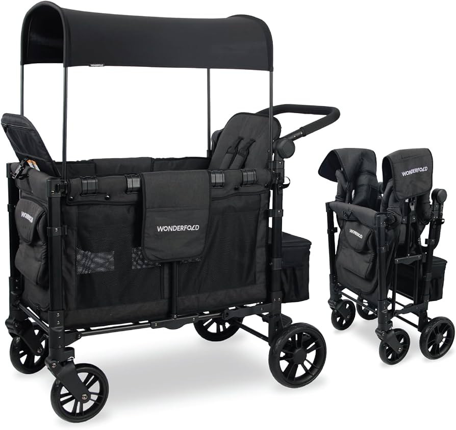 WONDERFOLD W2 Elite Double Stroller Wagon Featuring 2 High Face-to-Face Seats with 5-Point Harnes... | Amazon (US)