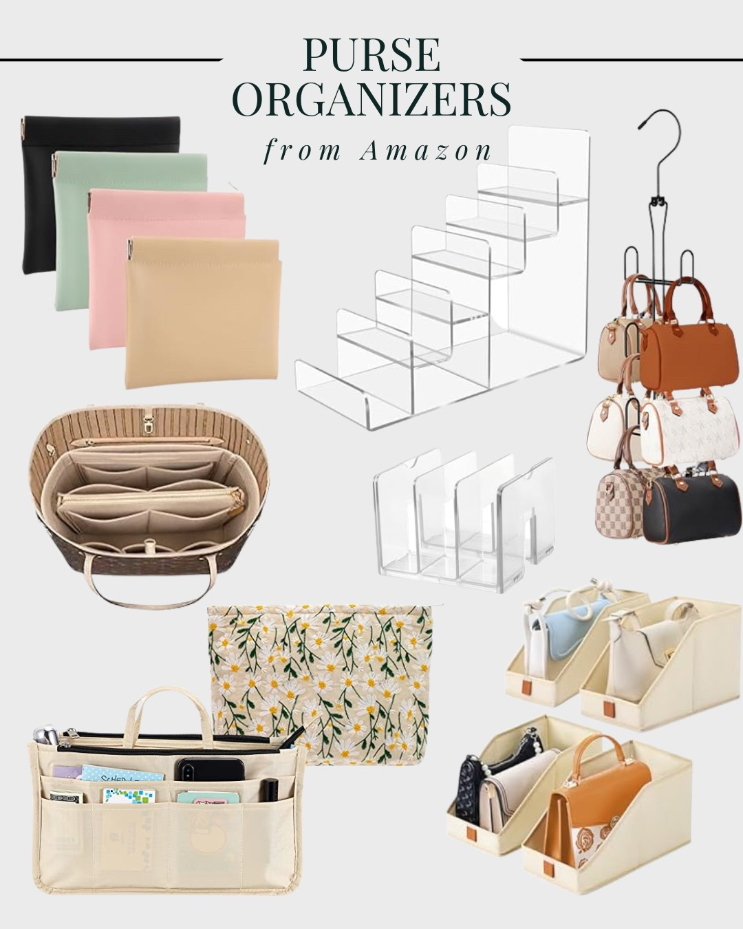 Handbag and purse organization systems from Amazon! 