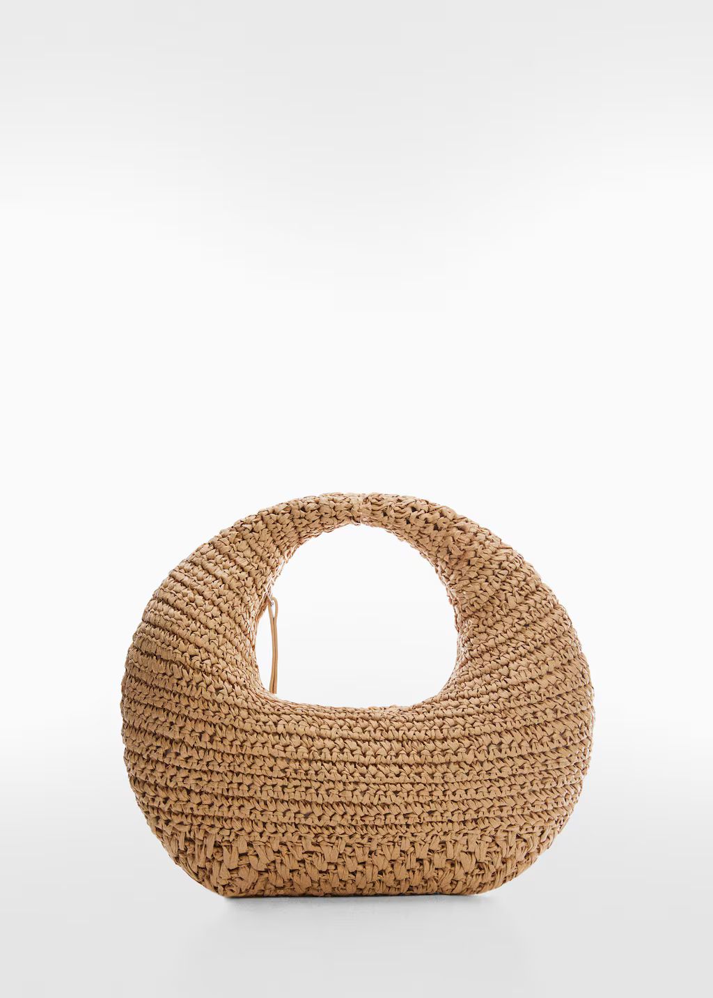 Round natural fiber bag -  Women | Mango USA | MANGO (US)