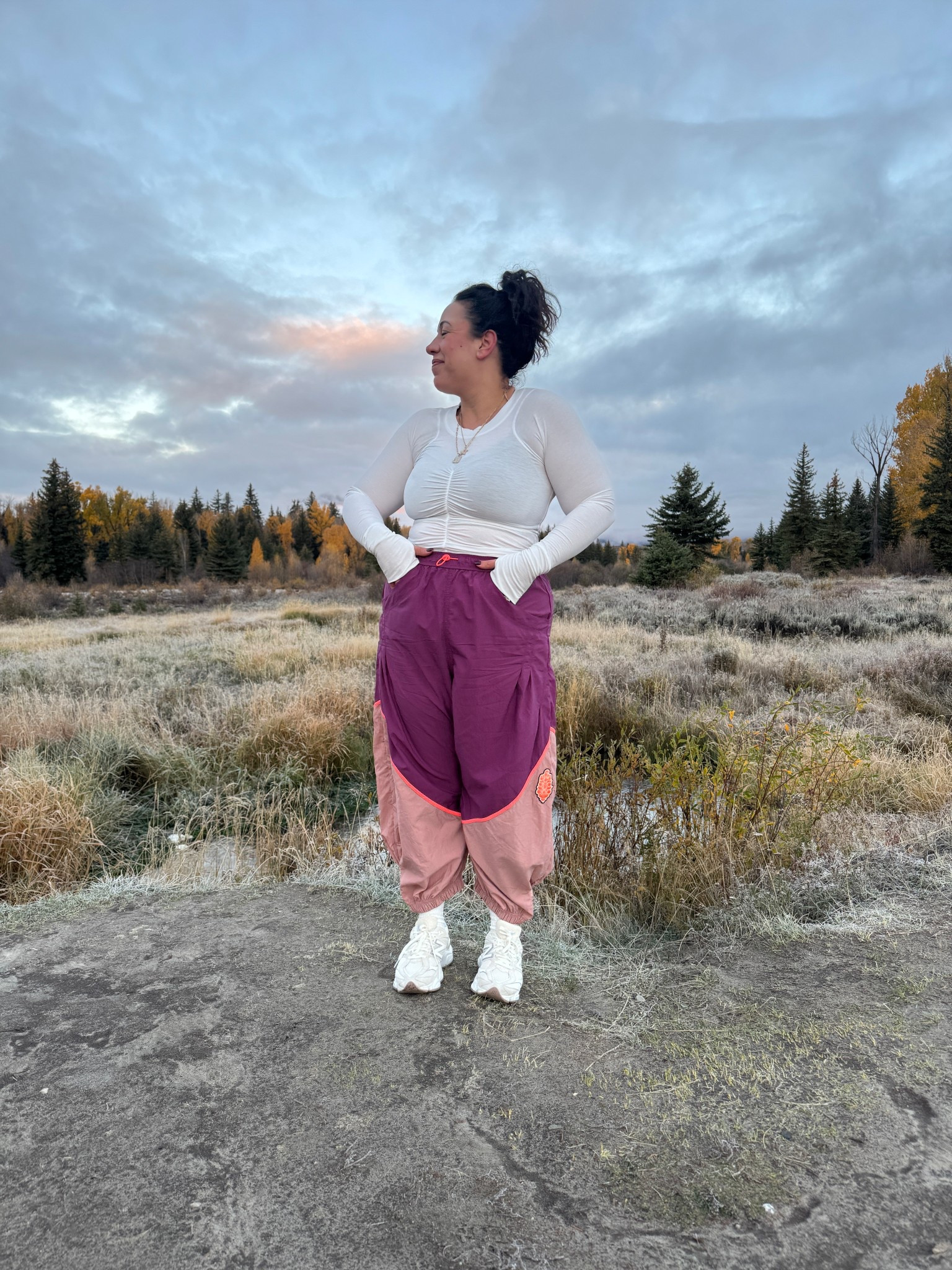 Jackson Hole ootd sunrise hike! Wearing size large in everything! Lovinggg FP movement!! 

#LTKActive #LTKMidsize #LTKFindsUnder100