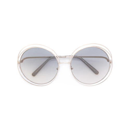 ChloÃ© Eyewear Carlina oversized sunglasses - Metallic | Farfetch EU