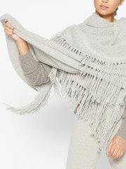 Brochu Walker Women's Thela Fringe Sweater Wrap, Beige | Brochu Walker