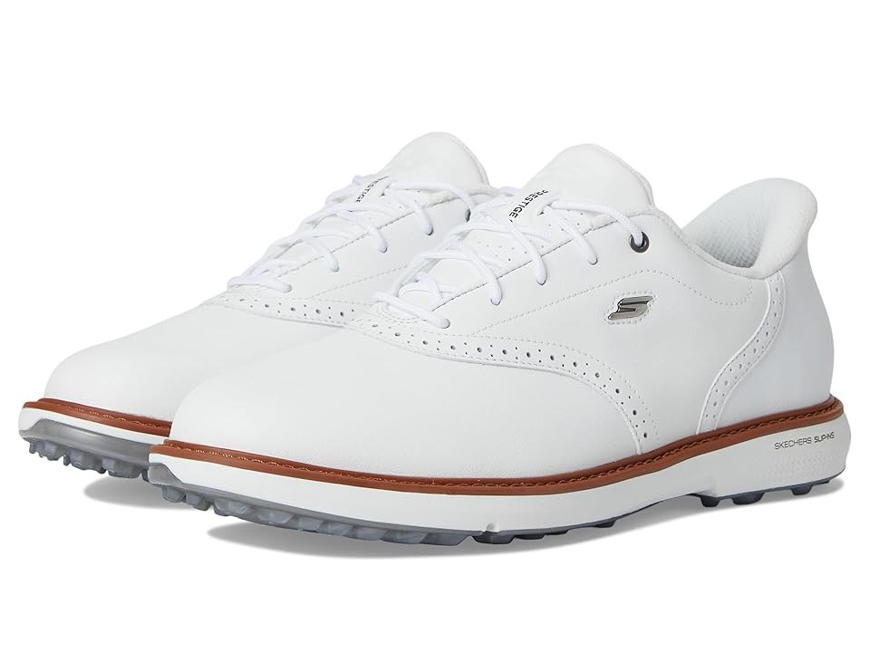 Skechers GO GOLF Prestige Slip-In ArchFit Spikeless Golf Shoe Men's Golf Shoes White : 9.5 D - Medium | Zappos