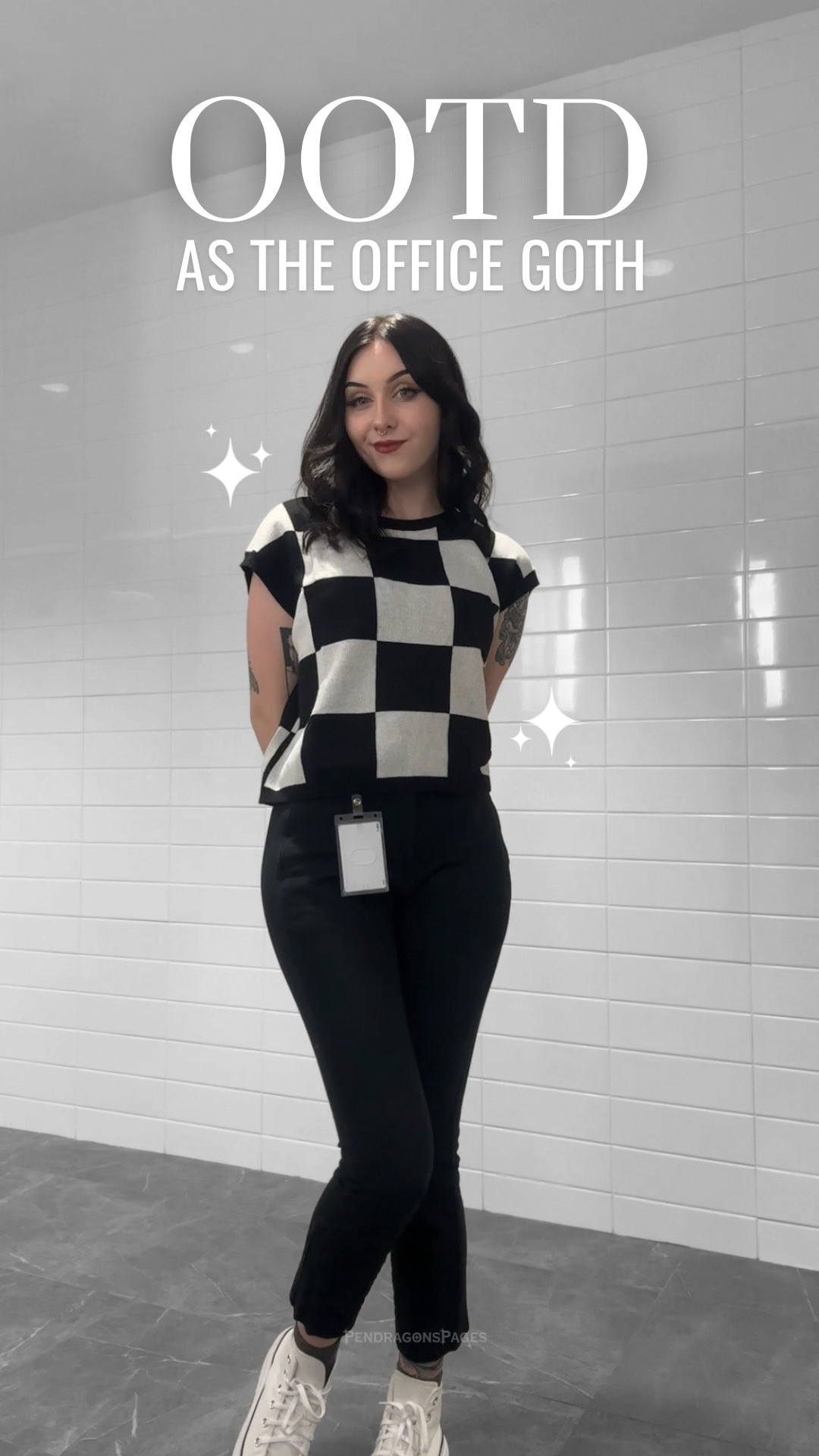 Office Goth OOTD 
#altgirl #corporategoth #officegoth #ootd