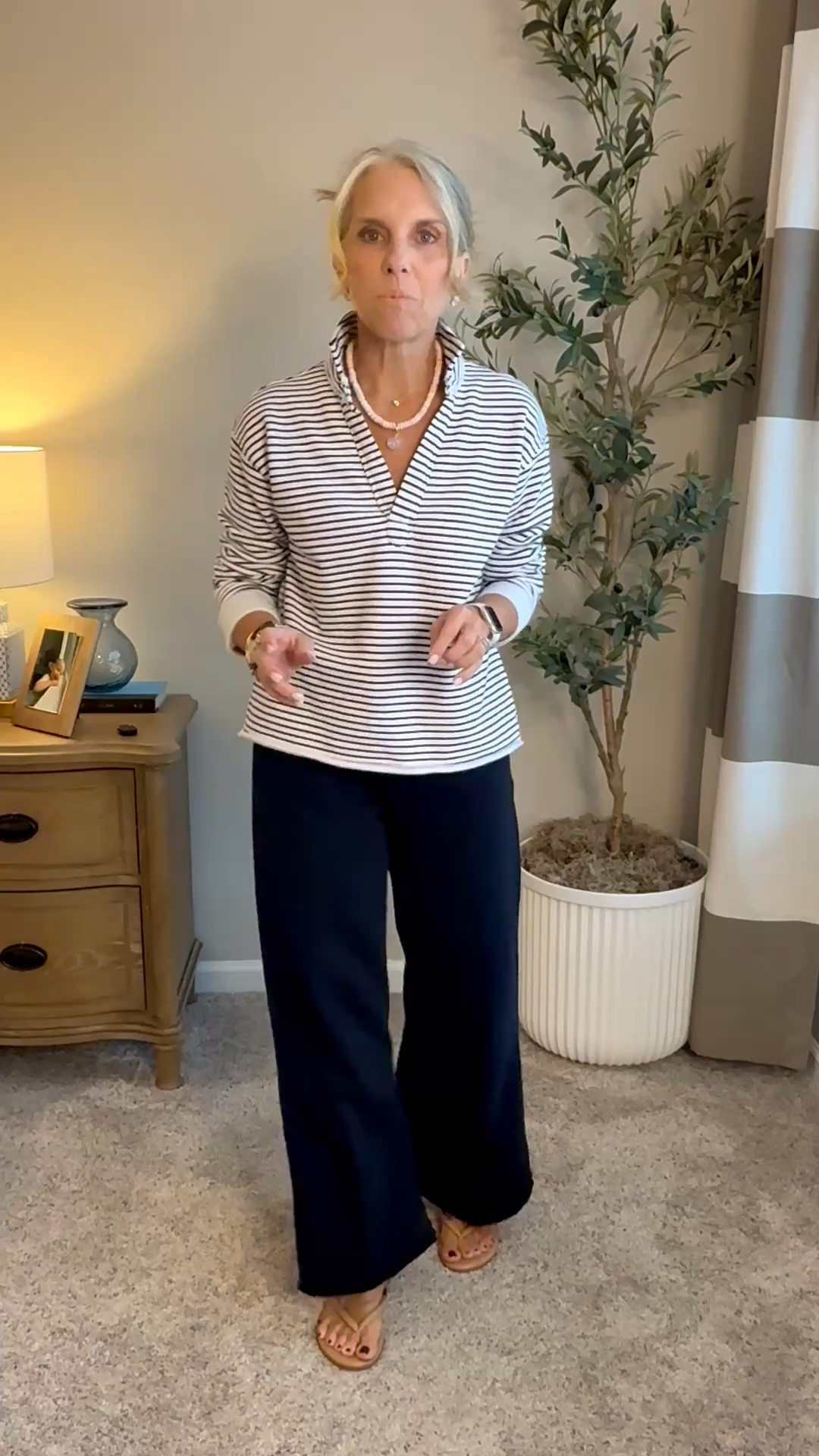 My new favorite outfit!!!!wearing XS top and small pants, but should have sized down. @Frank & Eileen @Quince

#LTKgrwm #LTKootd #LTKOver40