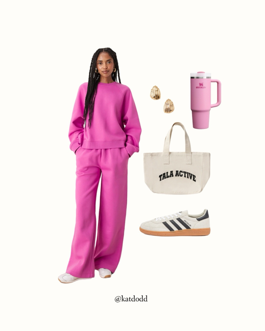 This pink set is amazing 🩷🩷🩷🩷 obsessed and so so comfy! I sized up in the top and got a medium, small joggers xxxxx


Pink asos sweatsuit Stanley cup adidas special trainers tala tote bag travel outfit inspo 

#LTKuk #LTKhome #LTKstyletip