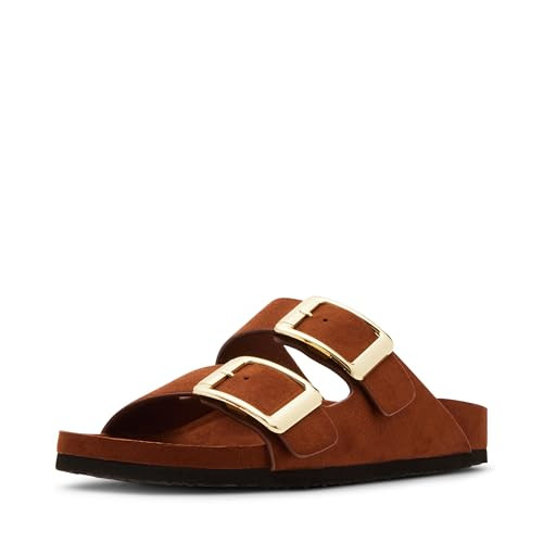 Madden Girl Women's Bodiee Footbed Sandal, Chestnut, 8.5 | Amazon (US)