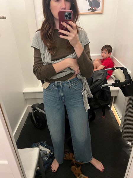 Shopping with children 🫠 These jeans are a must and on sale 

#LTKSeasonal #LTKxMadewell #LTKsalealert