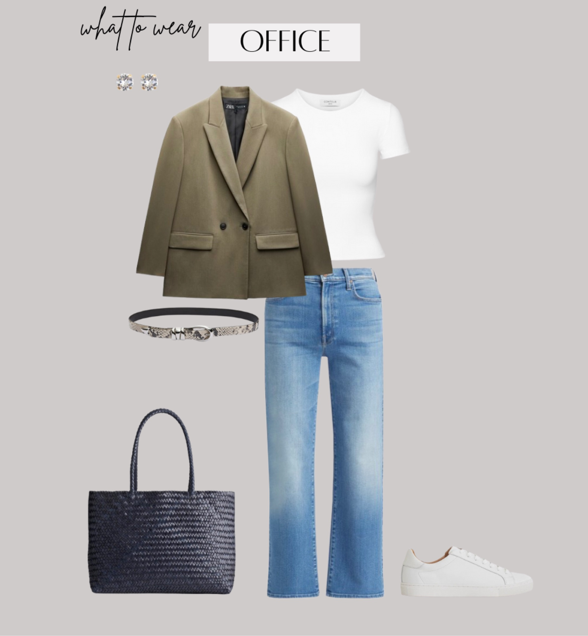 business casual outfit inspo / workwear outfit with jeans 
Zara Blazer: 8769/901/505


Zara outfit, Zara blazer, jeans office outfit, sneakers, Madewell belt 

#LTKItBag #LTKShoeCrush #LTKWorkwear