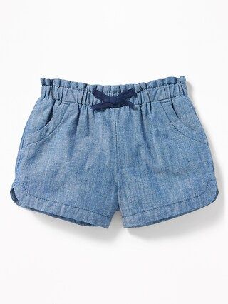 Chambray Pull-On Shorts for Toddler Girls | Old Navy US