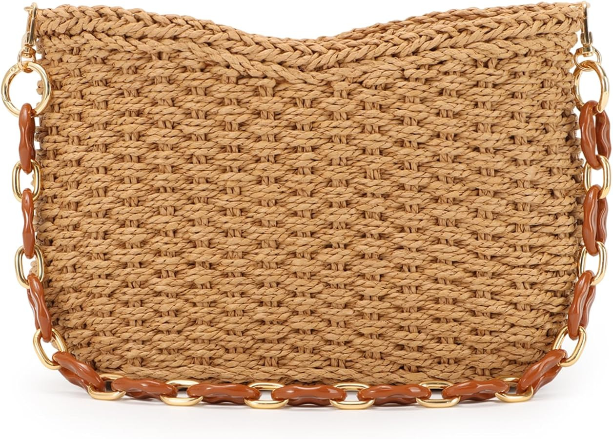 Straw Purse Bag,Woven Handbag,Summer Purse,Raffia Tote CrossBag for Beach Summer Travel | Amazon (US)