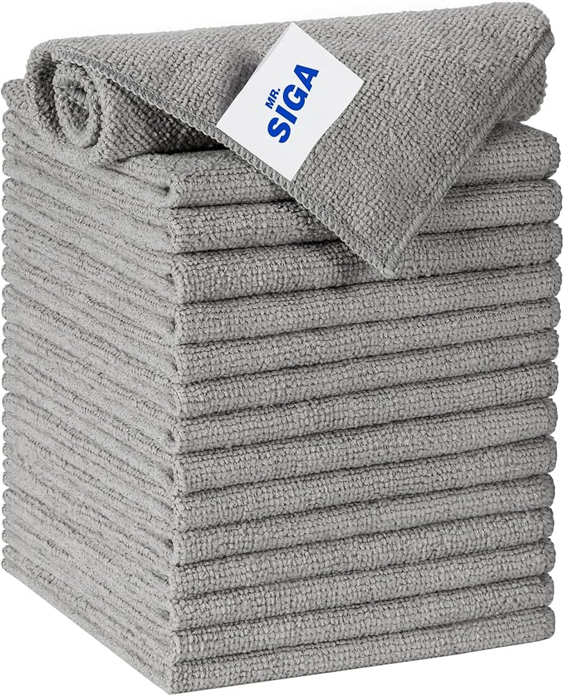 MR.SIGA Microfiber Cleaning Cloth, All-Purpose Microfiber Towels, Streak Free Cleaning Rags, Pack... | Amazon (US)