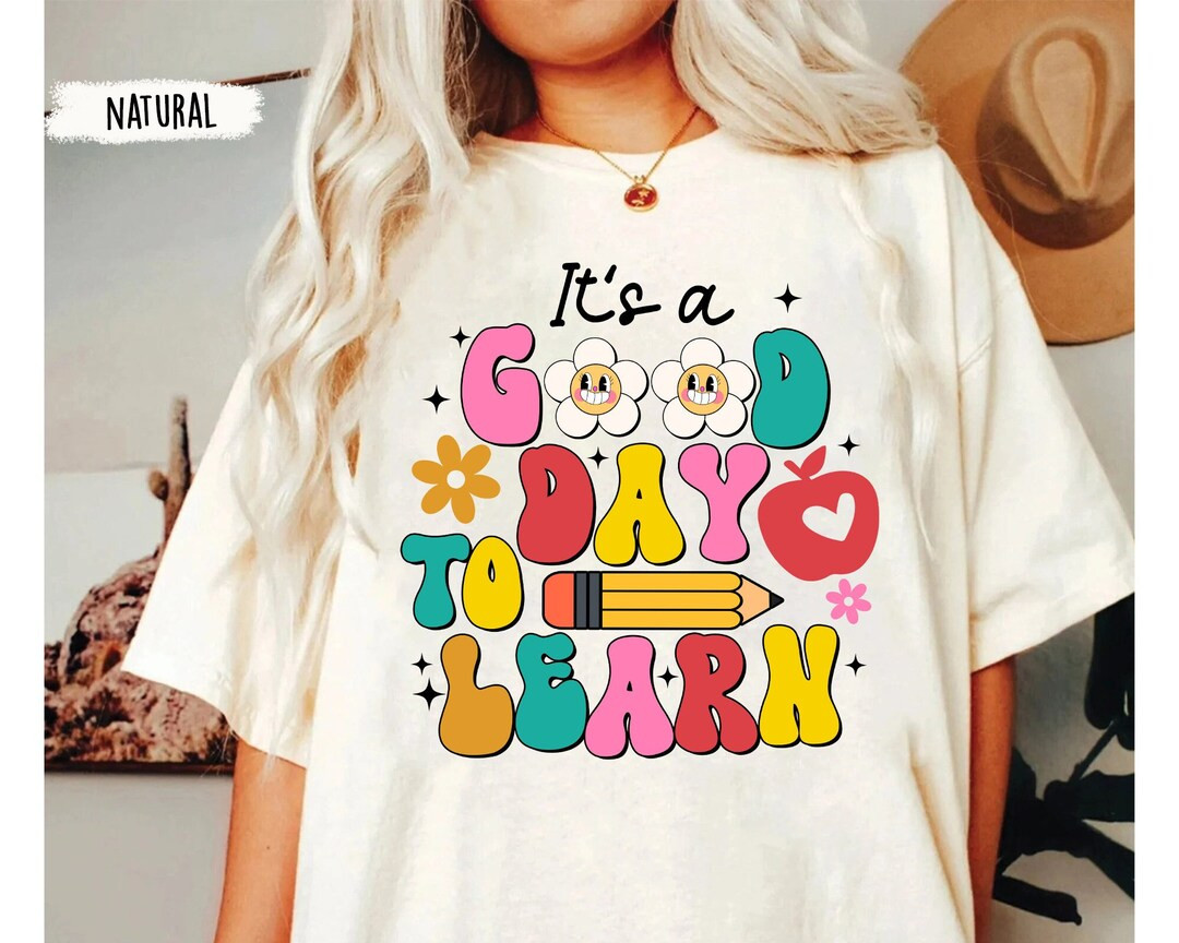 Teacher Shirts Women, It's A Good Day To Learn, Groovy Teacher Shirt, New Teacher Gifts, Retro Te... | Etsy (US)