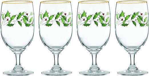 Lenox Holiday 4-Piece Iced Beverage Glass Set, 12 fl.oz. | Amazon (US)